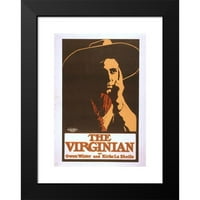 S. Lithograph Co. Crni modernog uokvirenog muzeja Art Print pod nazivom - Virginkian - Owen Wister i Kirke La Shelle