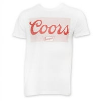 TEes Coors banket muški crveni trak logotip majica, bijeli - ekstra veliki