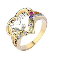 Prsteni majčin dan prstena za bridal zircon dijamant elegantan angažman vjenčani pojas najbolji poklon