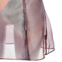 Mesh Sheer Vidite kroz haljinu Tie Dye Ispis V izrez Split Mini haljina Ženska zabava Wraycon haljina