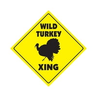 Wild Turkey koji prelazi Xing znak ili nadahni lov na farmu lov na farmu