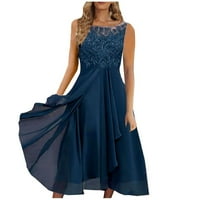 Haljine za žene tiskane dužine gležnja na rukavu na rukavu na rukavu modna plaža večernja haljina m