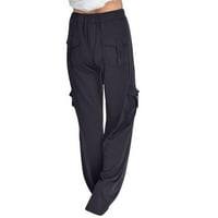 Umitay ženska modna ženska frtna Stretchy Soft Džep Yoga Hlače Ležerne prilike labave hlače
