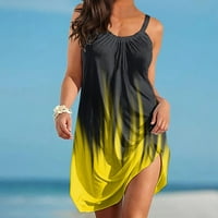 Ženska haljina Shift Seksi havajska tropska bez rukava bez rukava za plažu Ljeto Loose Comfy Boho Prints