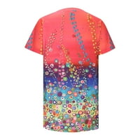 Ženski ljetni vrhovi, bluze za žene Dressy Fashion Summer Kratki rukav Slobodne grafičke majice Vintage