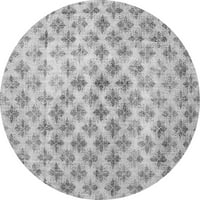 Ahgly Company u zatvorenom okruglom perzijskim sivim tradicionalnim prostirkama, 5 'kruga