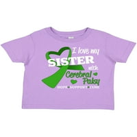Inktastic Volim svoju sestru sa cerebralnom paralizom poklon dječaka mališana ili majica Toddler Girl
