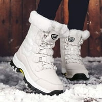 Dumajo čizme za žene za žene zimske vodootporne cipele zadebljane FAU krznene obložene smrznute toplim
