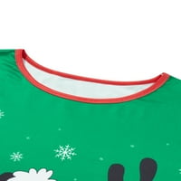 Sretan Božić Porodica Podudaranje pidžama setovi Elk Print Dugi rukavi Trup za vještače Noćna odjeća