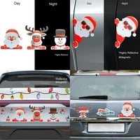 Ana božićne reflektirajuće santa svjetlosne naljepnice hladnjak magnetni naljepnici dekor automobila