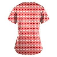 Ženski kratki rukav ljetni vrhovi za gamaše labavo fit gumb pulover bluze s majicom za brigu XXXXL