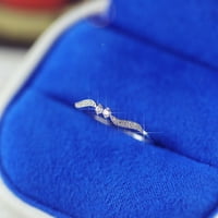 Djevojke Rhinestone Inlaid Listovni prsten prsten za prste vjenčani prijedlog nakita nakit legura rivestone