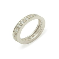 Britanci napravio 9k bijeli zlatni prirodni dijamantni ženski prsten - veličine opcija - veličine 4,25