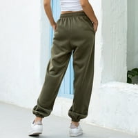 Ženski trezori visokih struka Workout Sporty Gym Atletic FIT Hlače Baggy Lounge pantalone sa džepovima