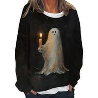 Aktivna kapuljača žene Jesen i zimska ženska odjeća slikanje svijeće ispis džemper za ispis okruglog