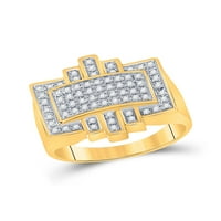 Jewels 10kt žuti zlatni ženski okrugli dijamantski kupatilo Klaster CTTW