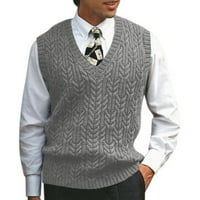FVWitlyh džemper muški modni casual slim fit gumb prema dolje kabel pletenog štanda navratnik pulover