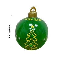 Suokom 23.6 Božićna kugla za naduvavanje, džinovska PVC naduvavajuća božićna lopta sa svjetlosnim i