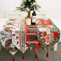 Božićni tkani stol trkački stol tkanina za stolu Tkanina za ukrašavanje za porodicu okupljanje večere
