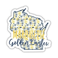 Marquette Golden Eagles cvjetni državni naiščeni naljepnica