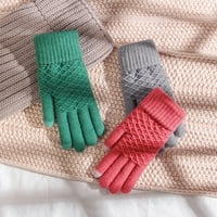 Taluosi Zimske guste tople žene pletene rukavice puni prst Studenti na dodir Studeni mittens