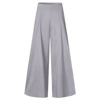 Hlače visokog struka za žene Žene ležerne prilike solidne elegantne hlače sa visokim strukom pantalone