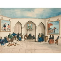 Francisco Fierro Black Ornate uokviren dvostruki matted muzej umjetnosti titlo: unutrašnjost gostionice