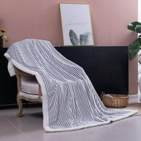 Fleece Flannel mekane prekrivače, tiskana pokrivačica za kauč kauč na razvlačenje za cijelu sezonu, prugaste, ružičaste