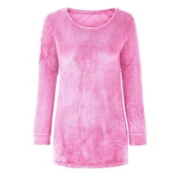 Olyvenn ponude u trendy džemper za ženske bluze s dugim rukavima posada pulover pulovernih boja Trendy