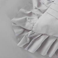 Seoska kuća ruffled comforter set sa elegantnim luknim, srebrnim sivim, kraljicom