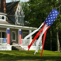 4. srpnja ukrasi viseći američkim zastavama potpisnika za zastavu, američki američki zastava Windsock,