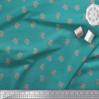 Soimoi zelena viskoza šifon tkanina odlazi i cvjetna umjetnička ispis tkanina od dvorišta široka