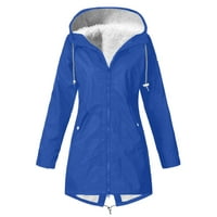 DTIDTPE jakne za žene jakne za žene, žene čvrste zimske tople debele otvorene plus veličine kapuljača