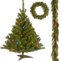 4 'Kincaid stablo smreke sa više svjetla sa 9' 10 Garland Crestwood Garland i 36 Grestni vijenac uključuju