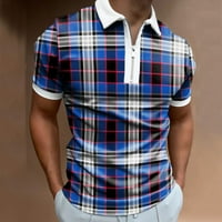 Muški pleteni patentni patentni košulja kratkih rukava Vintage Striped Golf majica casual sinwwround ovratnik Slim Fit grafički bluza