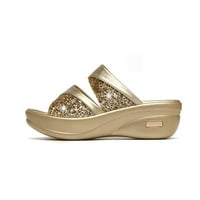 Ecqkame ženska modna ljetna solidna peep toe casual wind platforme cipele dame sandale Gold Clearence