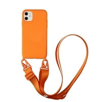 Toyella Jednostavna čvrsta boja pogodna za povratak mobilni telefon Case Messer Strap na ramenu remen
