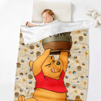 Fraigo bacaje pokrivače posteljinu flanel crtani pokrivač slatka van-bijela Winnie Pooh Ispis lagana