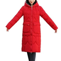 Jaycosin Women dugi prekrivani kaput maxi dužina dugih rukava nadupna jakna podstavljena kaput zimska