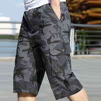 Leesechin ponude muški kratke hlače Ljetna casual fitness bodybuilding tiskani džep sportski pantalone