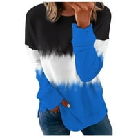 Ženska modna košulja Ženska ležerna bluza Ljetna moderan ženski kontrast geometrija pulover šivanje