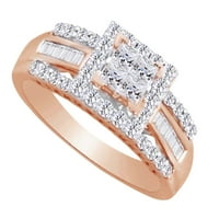 MULTI SHAPL bijeli prirodni dijamantni zaručni prsten u 10K ružin zlatni prsten veličine-9,5