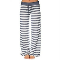 Žene Flare Yoga hlače Stripes Polka Dots Široke pantalone za noge Povucite se na visokim zvezućima Žene povremene hlače plus aktivna odjeća