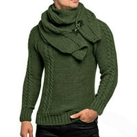 Ketyyh-Chn džemperi za mlade ljude dugih rukava meki džemperi Lagani muškarci Vojske vojske Green, 3xl