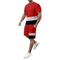 Muškarci Outfit Quick Drys 3D kratkih rukava kratke hlače Plaža Tropsko tijelo Sportski kratke hlače