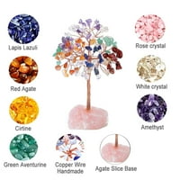 CHAKRA Crystal Tree Bealing Crystal Gemstone Tree Monet Quart w: Drveće Z4G1