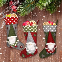 Božićna čarapa poklon torba, velike čarape poklon torbe Božićni ukrasi, viseće čarape za kamin, Xmas Tree, sezonski dekor - poklon torba bombona, santa, snjegović, jelena
