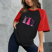 Ženski vrhovi i bluze Grafički tee modna posada izrez za majice Raglan rukava rukava Ispis labavih tunika