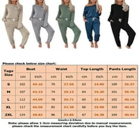 Grianlook Žene Ležerne prilike PJS za spavanje i pantalone Noćna odjeća Kućna odjeća Solid Color Loungewear