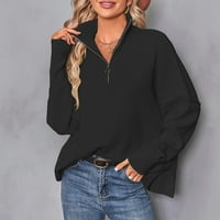 Akiigool ženski džemperi pulover džemperi za žene dugih rukava pulover unise tkani prerade pletene vrhove